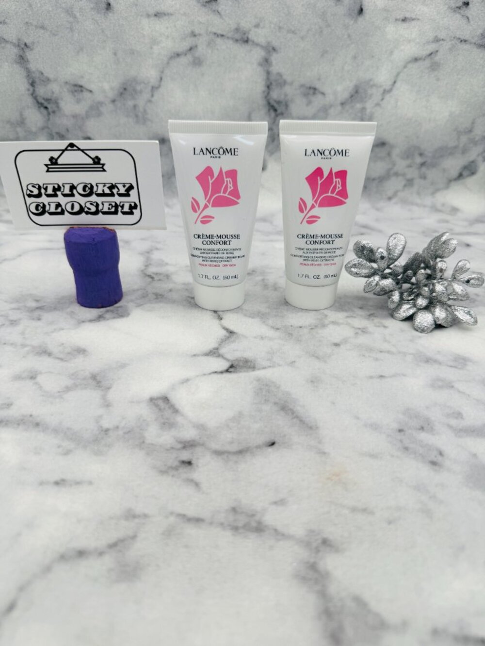 Lancome Skincare Set-Comforting Cleansing Creamy-Foam Rose Extract,50ml-2pc-NEW